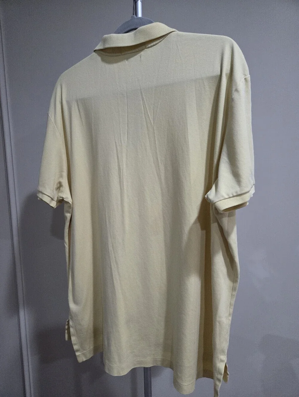 Ralph Lauren Men's Pale Yellow Polo Shirt with Pony Logo Sz.XL